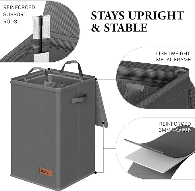 Simple Houseware Foldable Laundry Hamper Basket - Image 3