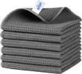 MR.SIGA Waffle Pattern Microfiber Cleaning Cloths, 6 Pack by MRSIGA