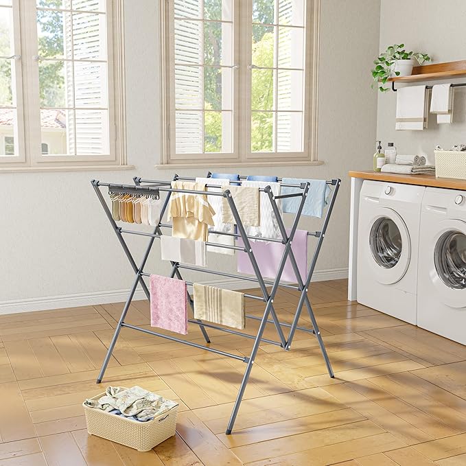 Drying Rack Clothing, 12 Drying Poles - Image 2