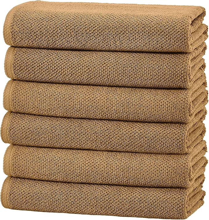 Great Bay Home 100% Cotton 6 Pack 26x16 Hand Towel Set by GreatBayHome