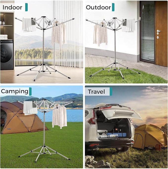 JS HANGER Indoor and Outdoor Portable Clothes Drying Rack - Image 2