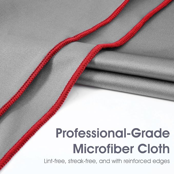 6 Pcs Microfiber Glass Polishing Cloths, 25 x 20 Inch Lintless Streak-Free - Image 3
