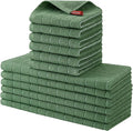 Homaxy Kitchen Towels and Dishcloths Set, Grass Green by Homaxy