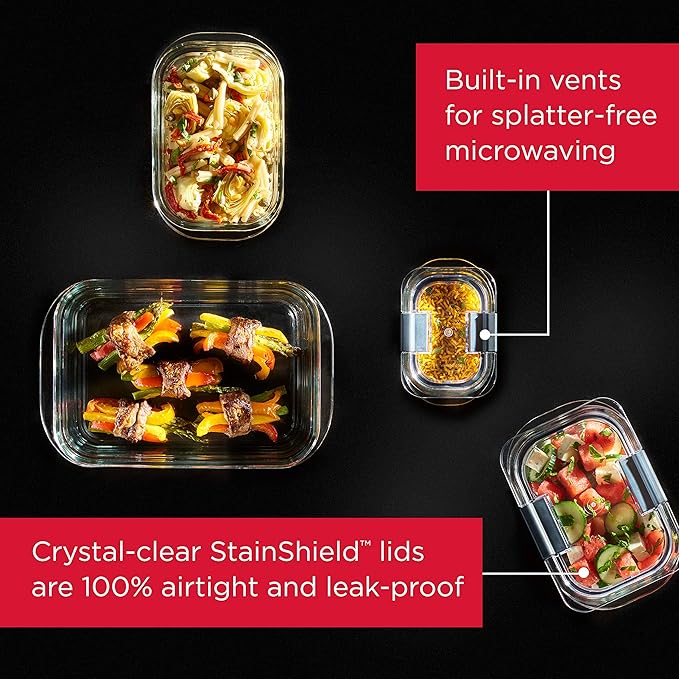 Rubbermaid Brilliance Glass Storage 4.7-Cup Food Containers - Image 2