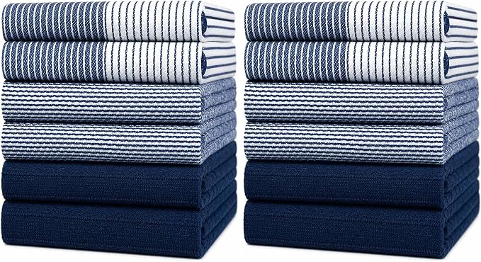 Premium Kitchen Towels | Large Cotton Dish Towels | Flat & Terry Highly by BumbleTowels