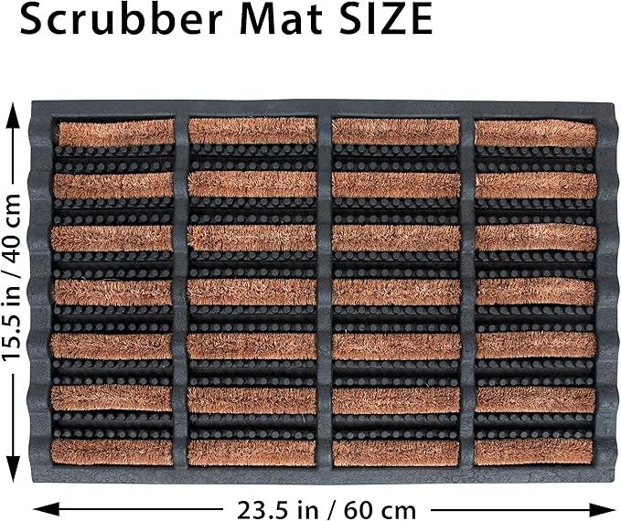 FOOTMATTERS Ninamar Mud Scrubber Tray Mat – 24 x 16 inch - 2 Pack