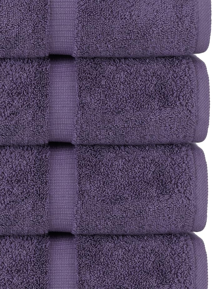 Chakir Turkish Linens 100% Cotton 2-Pack Bath Sheets 35x70, Plum | Premium - Image 3