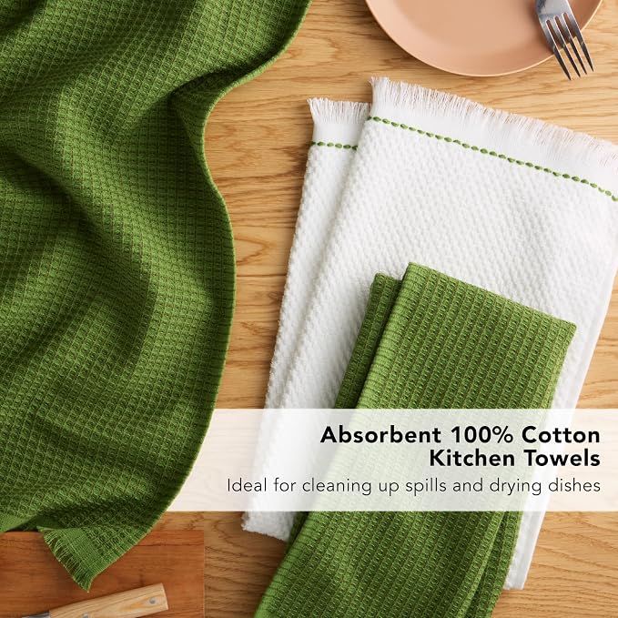 KitchenAid Gourmet Series Gridlines Kitchen Towels 3-Pack Set, 100% Cotton - Image 7