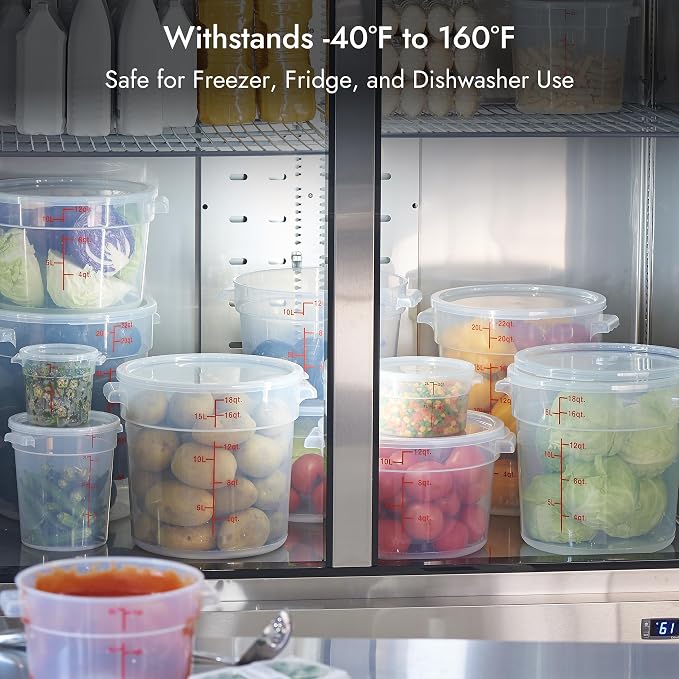 CURTA 8 Quart Translucent Round Food Storage Container - Image 5
