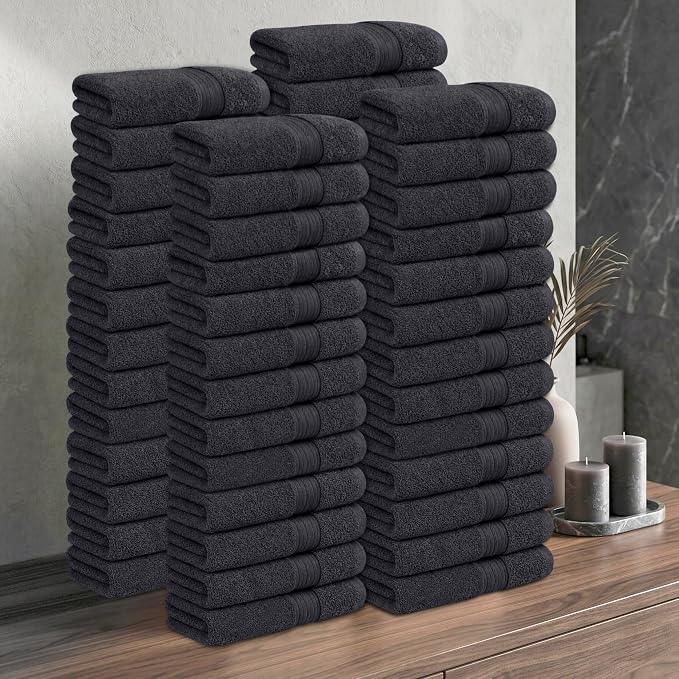 Ample Decor 100% Cotton Hand Towels 18x28 Inches, 600 GSM, Soft & Absorbent - Image 2