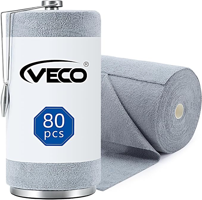 Veco Microfiber Cleaning Cloth Roll by Veco