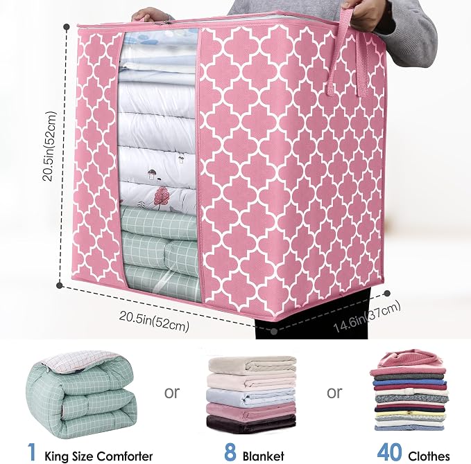 Storage Bags 3 Pack 100L Clothes Organization and Storage Containers | Large - Image 2