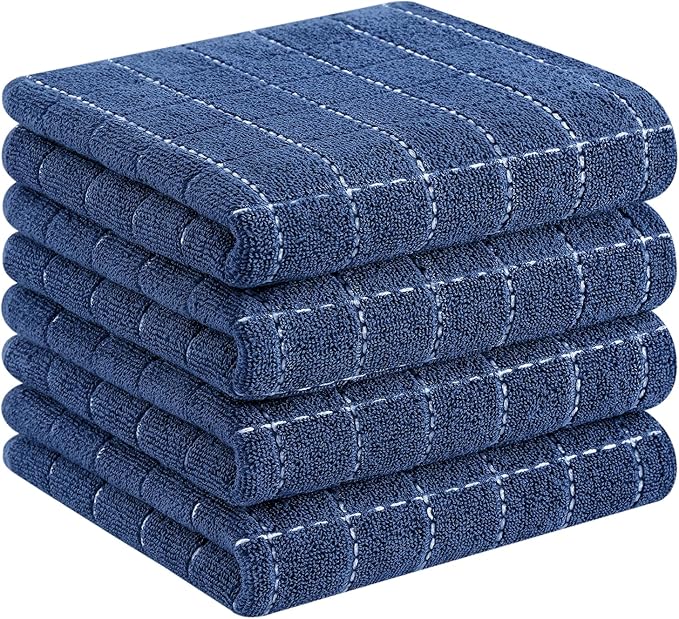 Homaxy 100% Cotton Terry Kitchen Towels, 4 Pack by Homaxy