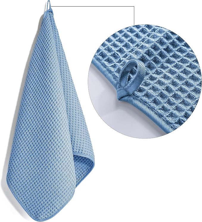 POLYTE 430 GSM Poly Blend Microfiber Quick Dry Waffle Hand Towel, 16x30 in | 4 - Image 3