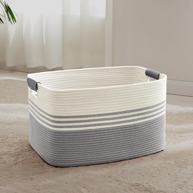 72L Large Woven Laundry Basket Hamper by SunNewt