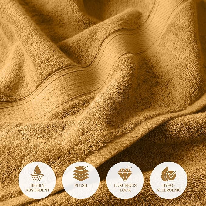 Superior Egyptian Cotton Ultra Plush & Absorbent, 3 Piece Set, Soft Luxury - Image 6
