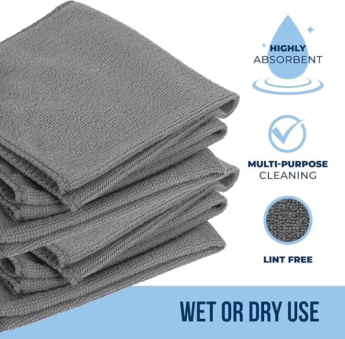 GREEN LIFESTYLE Microfiber Cleaning Cloth 11.5" x 11.5" 12 Pack - Image 4