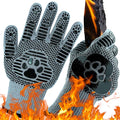 UBeesize BBQ Gloves (Bear Paw), 1472°F Heat Resistant Grill Gloves, Fireproof Oven Gloves for Cooking, Non-Slip Fire Glove for Grilling, Barbecue, Smoker, Baking, Frying
