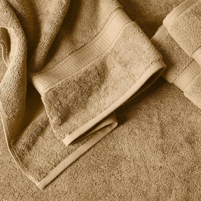 Superior Egyptian Cotton Plush & Absorbent, Bath Towel Set of 4, Toast | Quick - Image 3