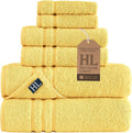 Hawmam Linen Yellow 6 Piece Bath Towels Set by HawmamLinen