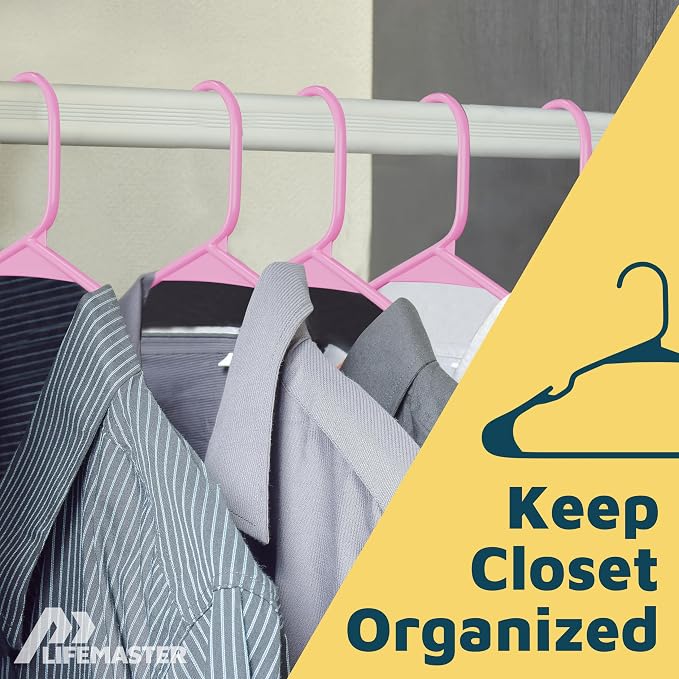 Lifemaster Plastic Clothes Hangers – Heavy Duty Hanger Set, - Image 5