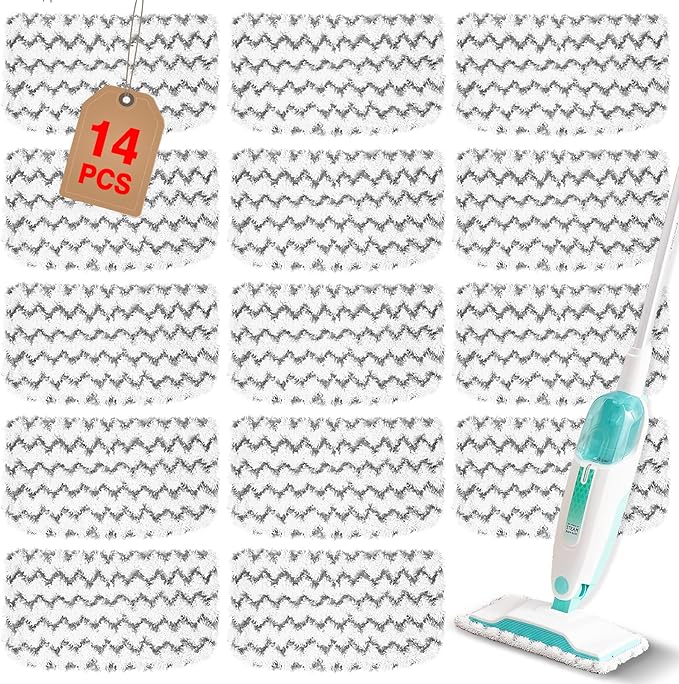 14 Pack Steam Mop Replacement Pads Compatible by YHOVID
