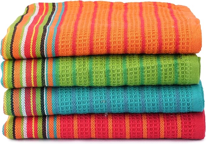 TEXAS LINEN CO. Kitchen Dish Towels, 100% Cotton Salsa Towels, Highly Absorbent by TexasLinenCo