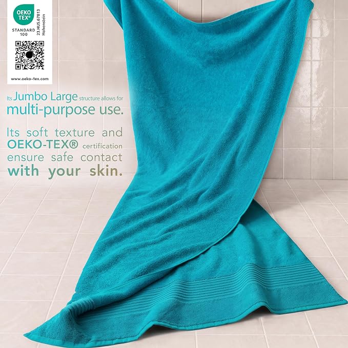 Cotton Paradise 100% Cotton Turkish Towel Set, Soft Absorbent Quick Dry - Image 3