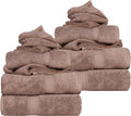SUPERIOR Egyptian Cotton Ultra Plush & Absorbent, 12 Piece Set, Muted Mauve | by SUPERIOR