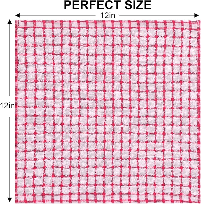 Kitinjoy Cotton 12 Pack Terry Kitchen Dish Cloths - Image 2