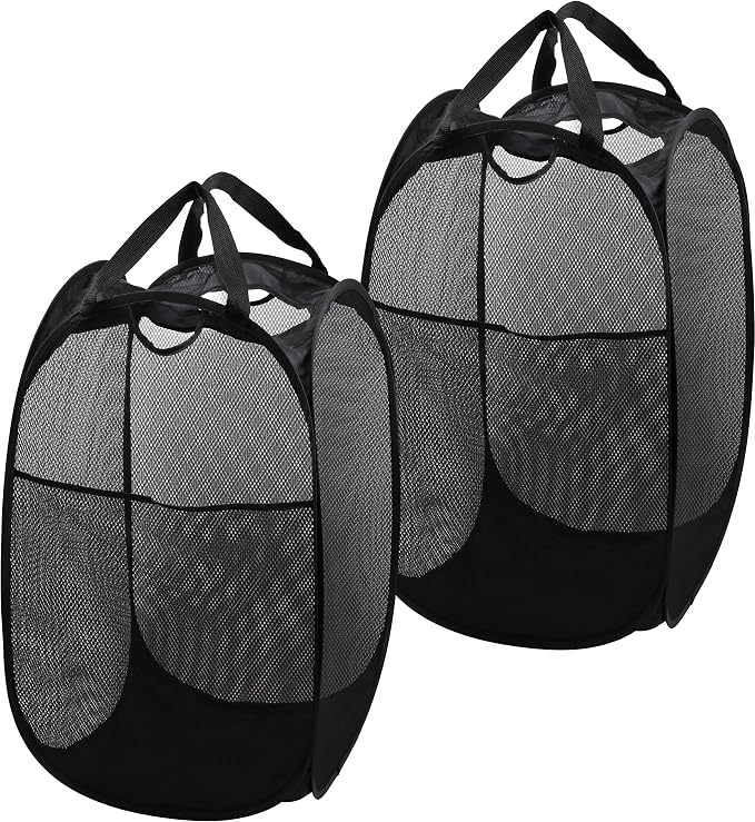 Simple Houseware Mesh Pop-Up Laundry Hamper - Image 2