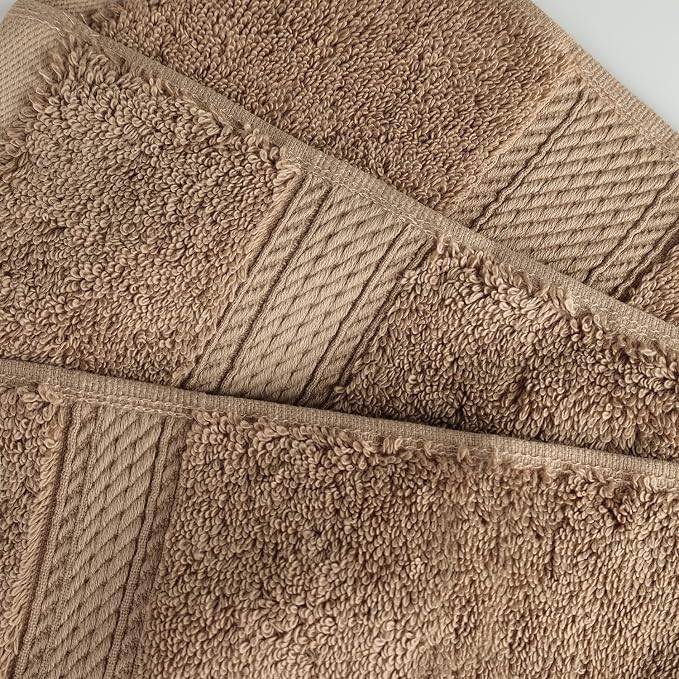 Superior Egyptian Cotton Ultra Plush & Absorbent, 8 Piece Set, Latte | Quick Dry - Image 6