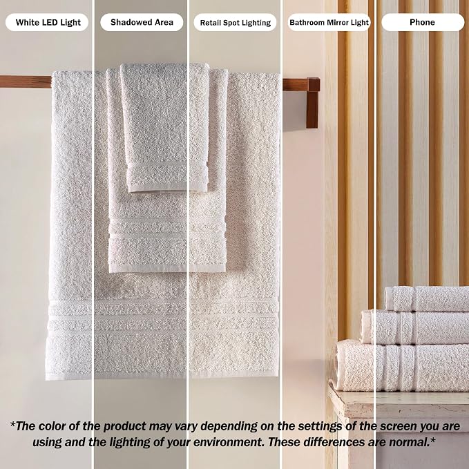 Hawmam Linen Luxury Cotton Washcloths 13x13 Inch - Image 3