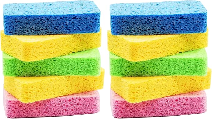 Temede Large Cellulose Sponges, Thick Absorbent Kitchen Sponges by Temede