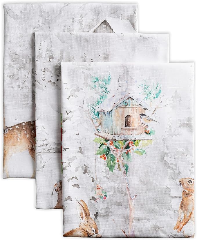 Maison d' Hermine Kitchen Towels Set of 3 Reusable 100% Cotton 27.50" x 20" by MaisondHermine