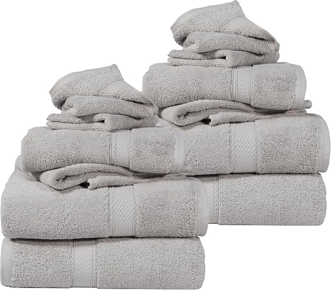 SUPERIOR Egyptian Cotton Ultra Plush & Absorbent, 12 Piece Set by SUPERIOR