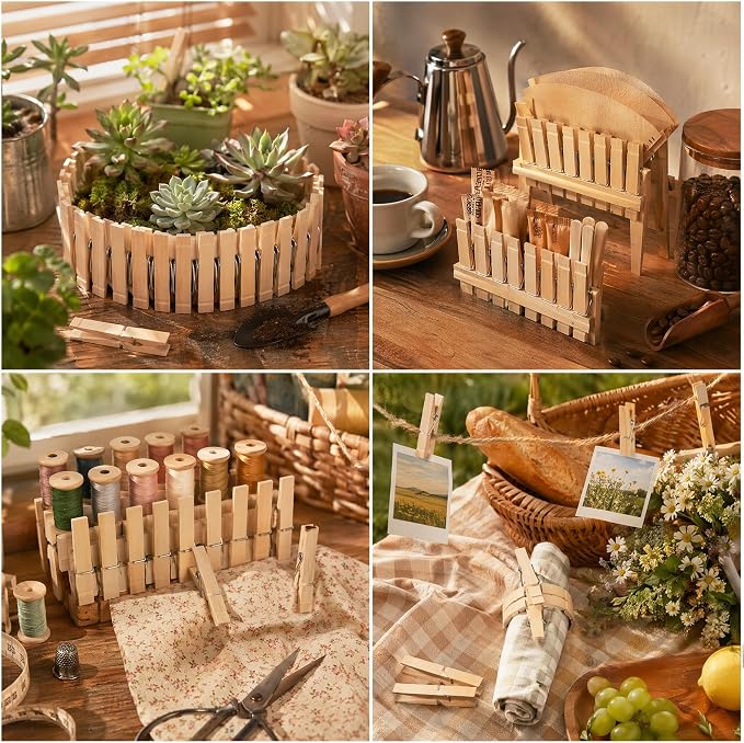 Clothes Pins Wood for Hanging Clothes, 3.5 Inch【100pcs】 Heavy Duty Wooden - Image 6