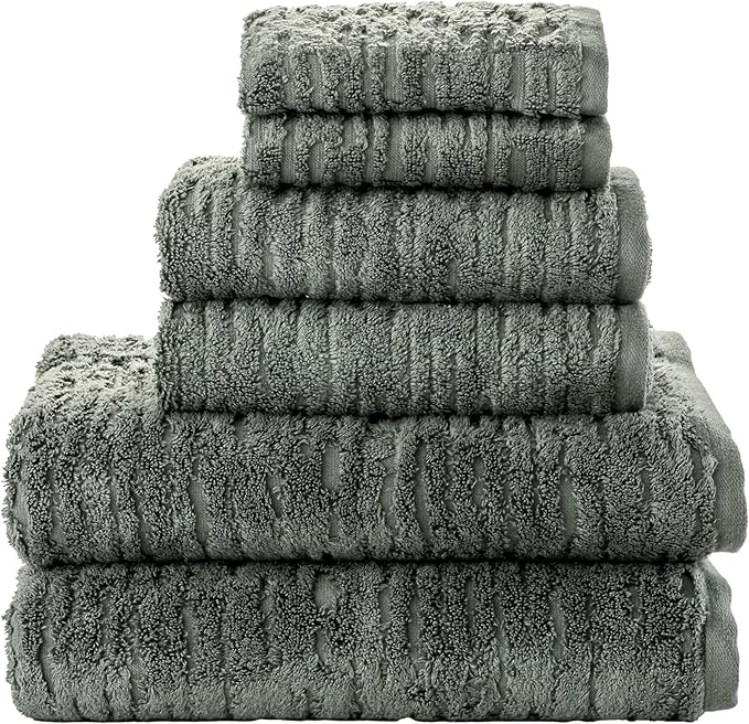 SKL Home CloudSoft Bath Towel Set, 100% Cotton Luxury, 2 hand towels, 2 by SKLHomebySaturdayKnightLtd