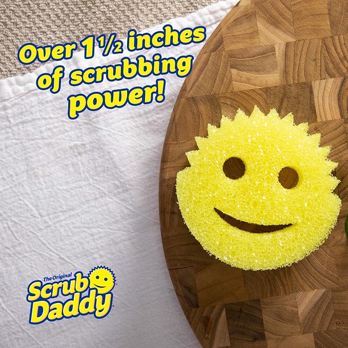 Scrub Daddy Original Dish Sponge Twin Pack, Smiley Face Sponges - Image 2
