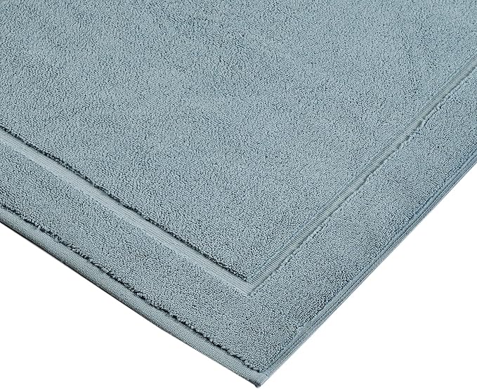 Hawmam Linen Light Blue Bath Mats, 21 x 34 inches, Banded Design, Highly - Image 6
