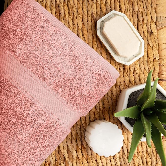 Superior Egyptian Cotton Ultra Plush & Absorbent, 10 Piece Set, Tea Rose | - Image 6