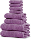 8 Piece Towel Set, 2 XL Bath, 2 Hand, 4 Washcloth, Lighter Weight, Quicker to by TensTowels