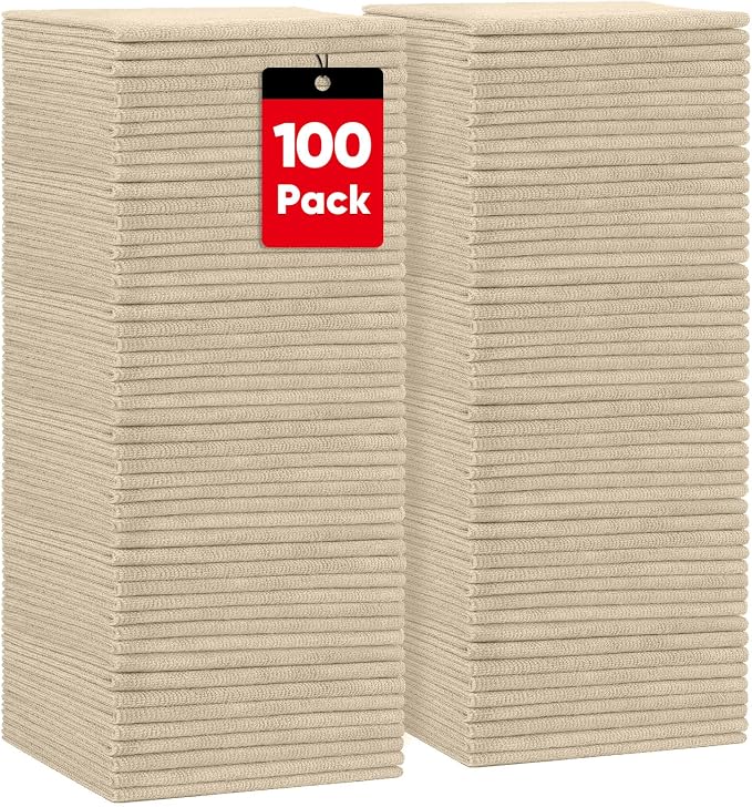 HOMEXCEL Microfiber Cleaning Cloth 100PK, Towels by HOMEXCEL