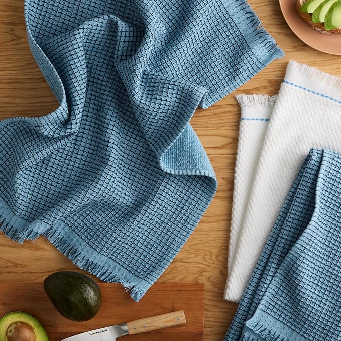 KitchenAid Gourmet Series Gridlines Kitchen Towels 3-Pack Set, 100% Cotton - Image 2