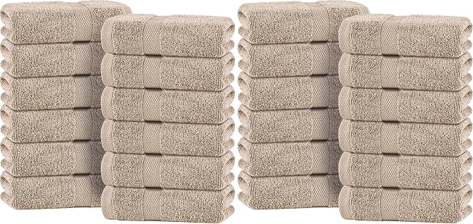 White Classic Wealuxe Taupe Hand Towels by WhiteClassic
