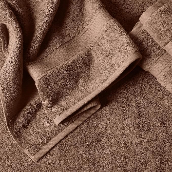 Superior Egyptian Cotton Plush & Absorbent, Bath Towel Set of 4, Chocolate | - Image 3