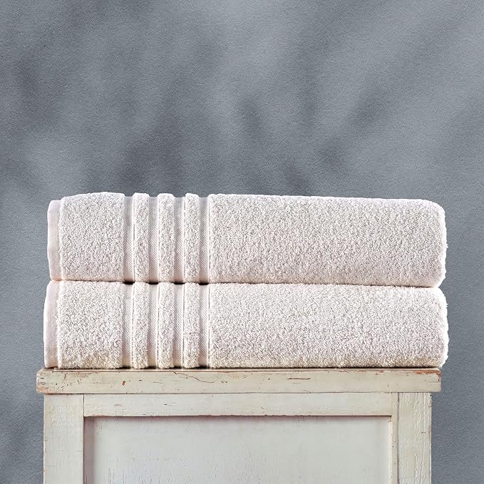 Hawmam Linen Jumbo Large Bath Sheets Towels 2 Pack Soft and Absorbent - Image 3