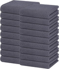 Homaxy 100% Cotton Waffle Weave Kitchen Dish Towels 18-Pack, Dark Grey | 13 x by Homaxy