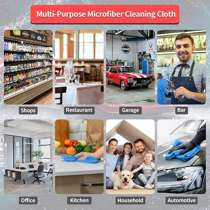 Shop Towels, 100 Pack Microfiber Towels - Image 7
