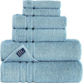 Hawmam Linen Light Blue 6 Piece Bath Towels Set by HawmamLinen